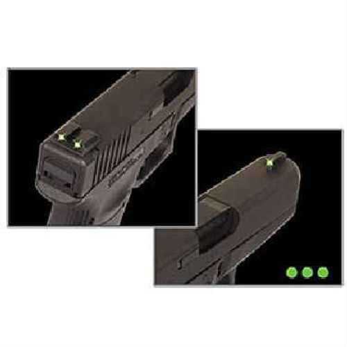 Truglo TG231MP Brite-Site Tritium Night Sights S&W M&P Green Front/Rear Black